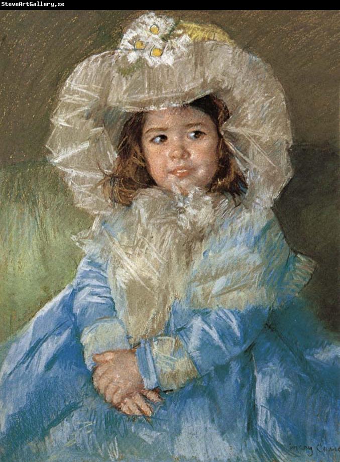 Mary Cassatt Mageter in the blue dress